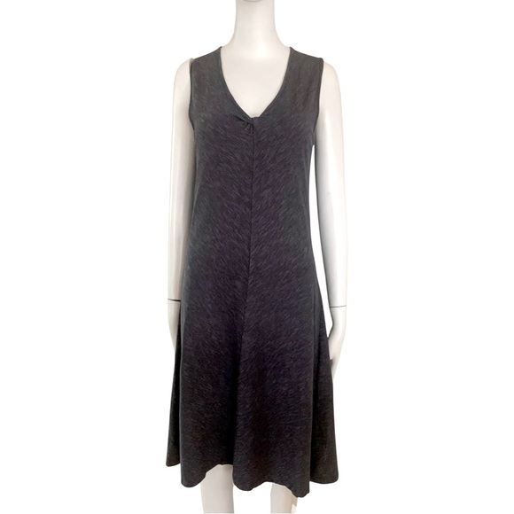 HORNY TOAD Casual Knit Dress Sleeveless V-Neck Charcoal Grey Sporty Minimalist - Picture 2 of 15